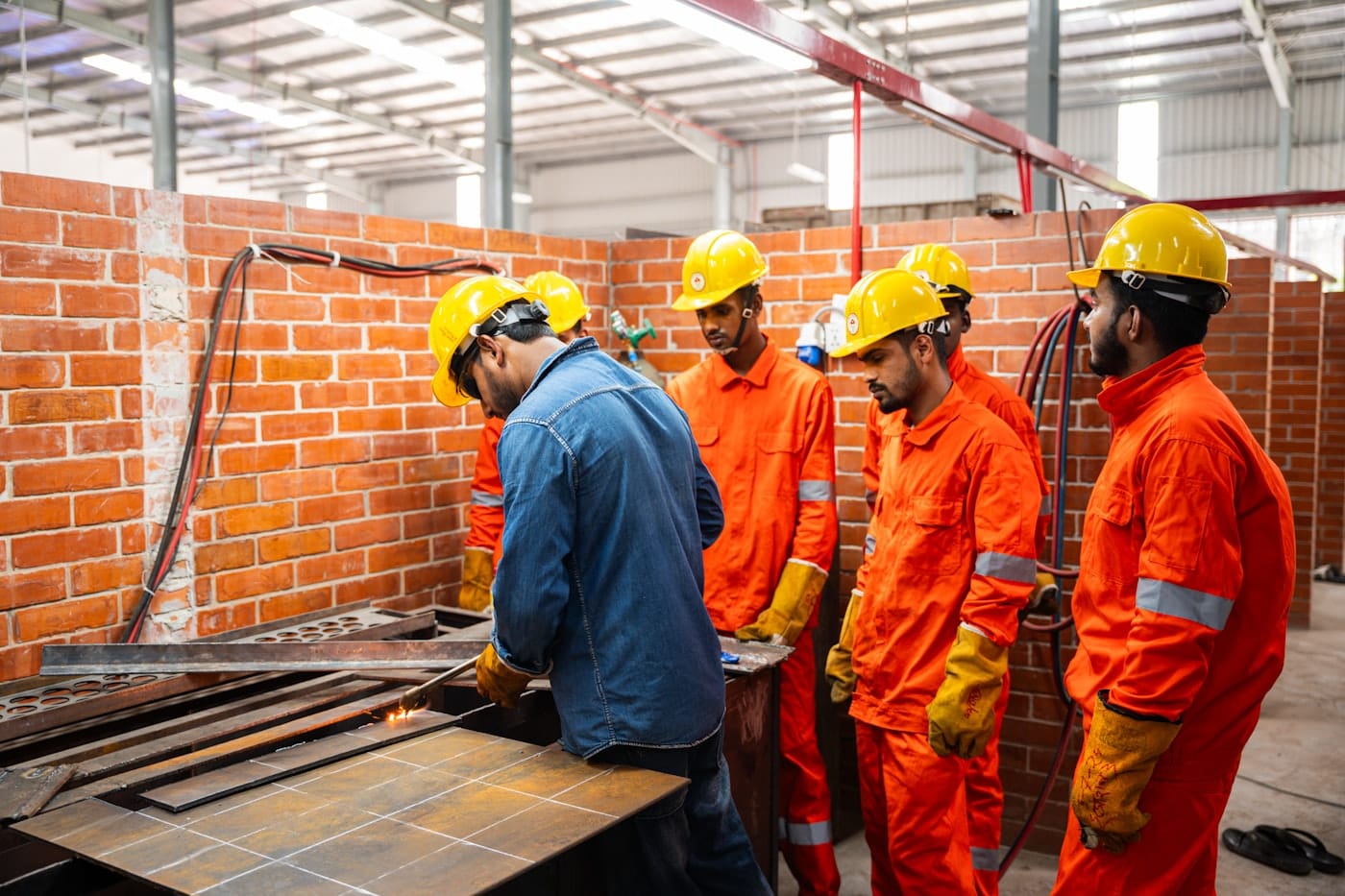 Workshop crew in hard hats and safety gear, the spare capacity most businesses forget they have